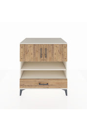 Kronos Şifonyer 4 Raflı Tek Çekmeceli 2 Kapaklı 88x59x96 Aytaşı-Çam