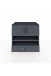 Kronos Şifonyer 4 Raflı Tek Çekmeceli 2 Kapaklı 88x59x96 Antrasit-Antrasit