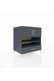 Kronos Şifonyer 4 Raflı Tek Çekmeceli 2 Kapaklı 88x59x96 Antrasit-Antrasit