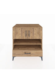 Kronos Şifonyer 4 Raflı Tek Çekmeceli 2 Kapaklı 88x59x96 Çam-Çam