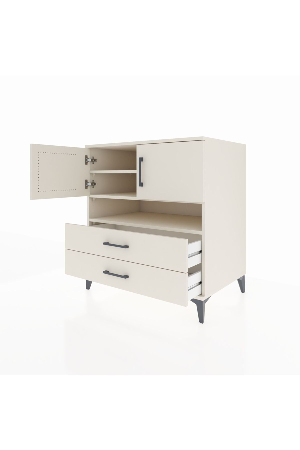 Kronos Şifonyer 3 Raflı 2 Çekmeceli 2 Kapaklı 88x59x96 Aytaşı-Aytaşı