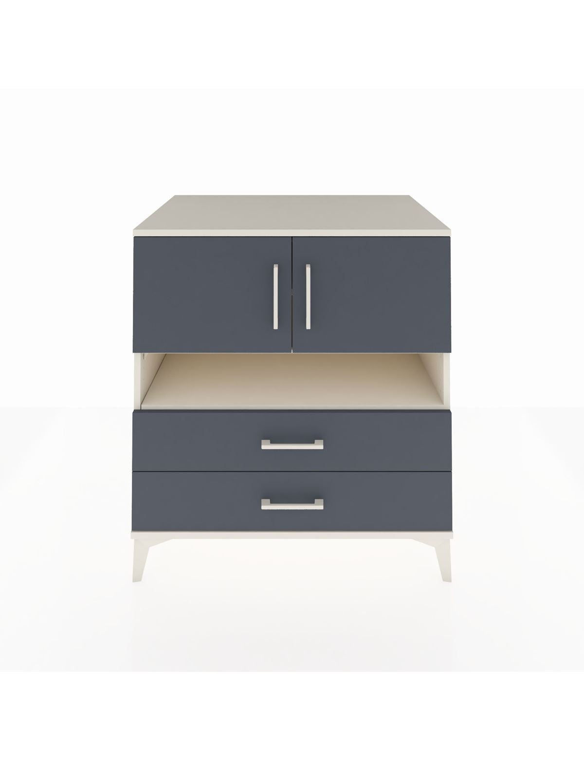 Kronos Şifonyer 3 Raflı 2 Çekmeceli 2 Kapaklı 88x59x96 Aytaşı-Antrasit