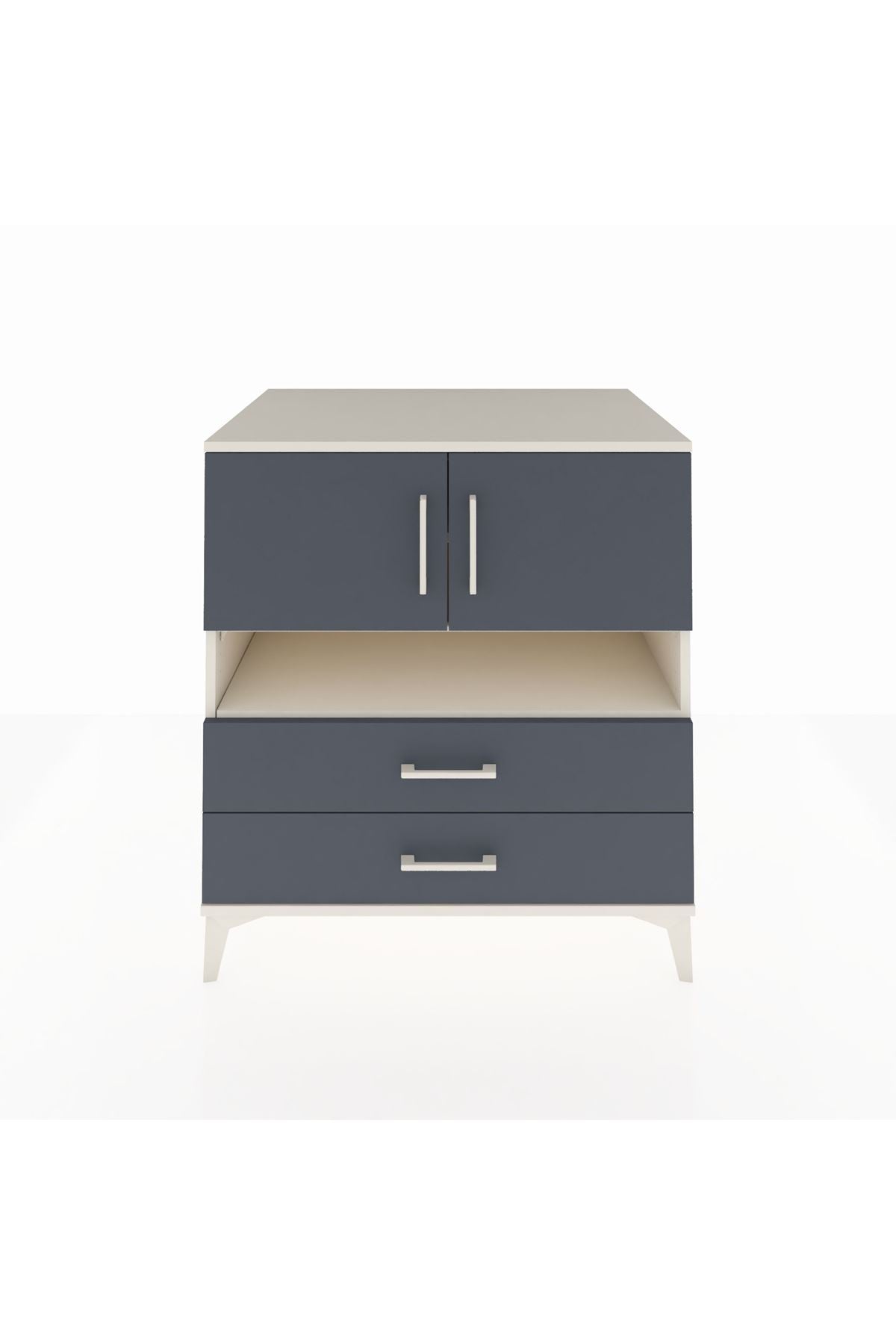 Kronos Şifonyer 3 Raflı 2 Çekmeceli 2 Kapaklı 88x59x96 Aytaşı-Antrasit