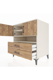 Kronos Şifonyer 3 Raflı 2 Çekmeceli 2 Kapaklı 88x59x96 Aytaşı-Çam