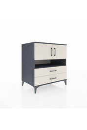 Kronos Şifonyer 3 Raflı 2 Çekmeceli 2 Kapaklı 88x59x96 Antrasit-Aytaşı