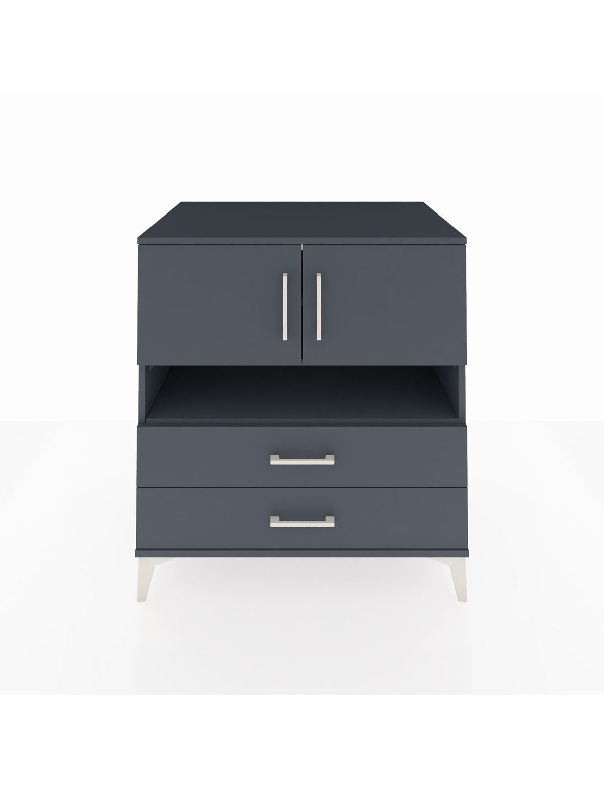 Kronos Şifonyer 3 Raflı 2 Çekmeceli 2 Kapaklı 88x59x96 Antrasit-Antrasit