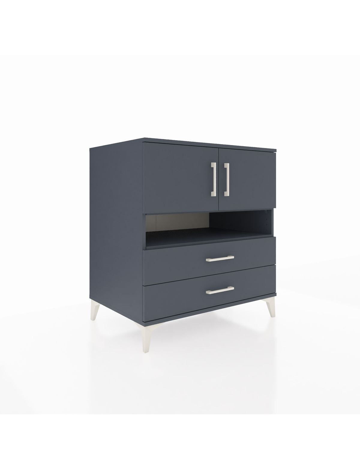 Kronos Şifonyer 3 Raflı 2 Çekmeceli 2 Kapaklı 88x59x96 Antrasit-Antrasit