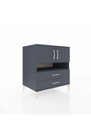 Kronos Şifonyer 3 Raflı 2 Çekmeceli 2 Kapaklı 88x59x96 Antrasit-Antrasit