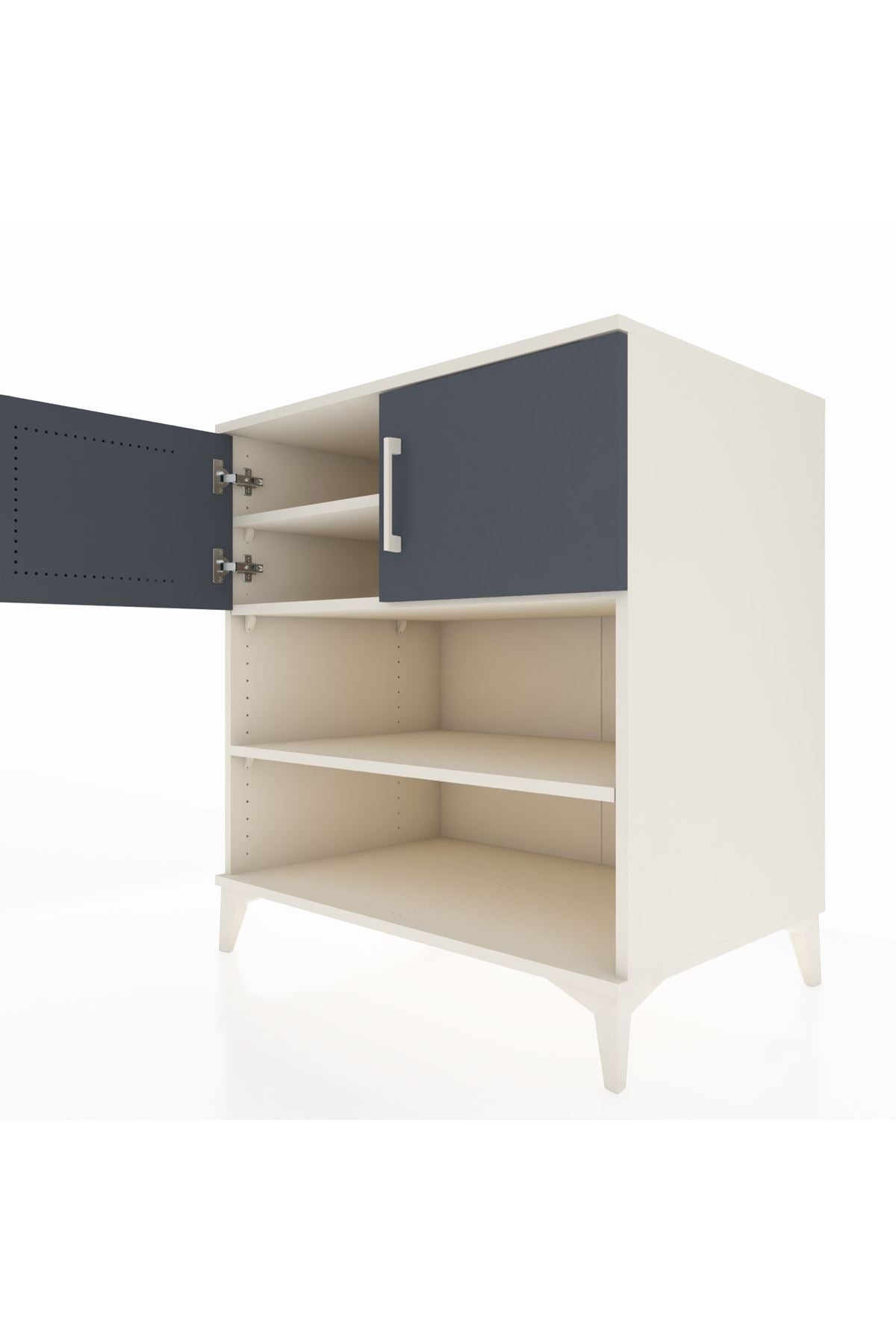 Kronos Şifonyer 3 Raflı 2 Kapaklı 88x59x96 Aytaşı-Antrasit