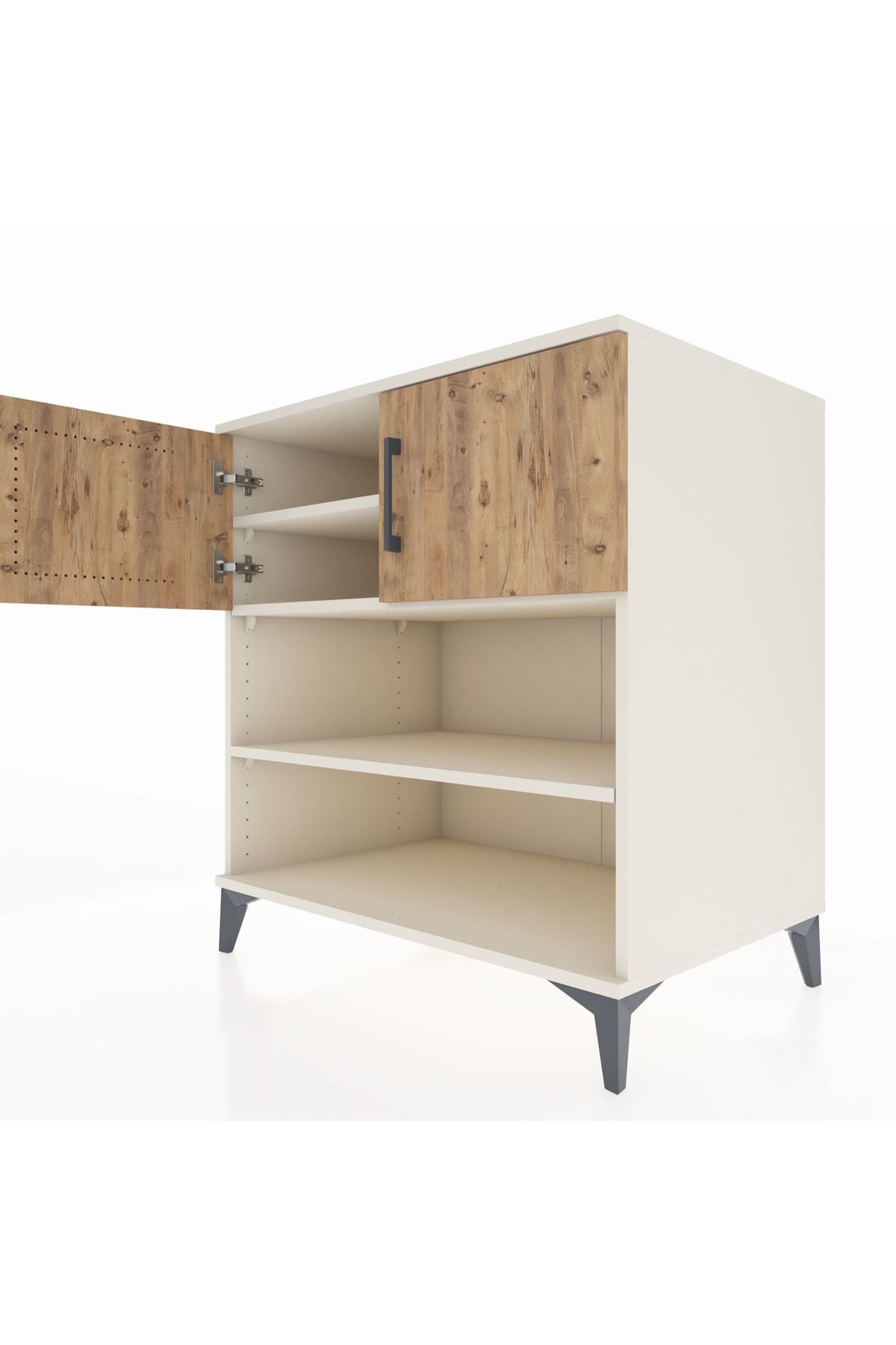 Kronos Şifonyer 3 Raflı 2 Kapaklı 88x59x96 Aytaşı-Çam