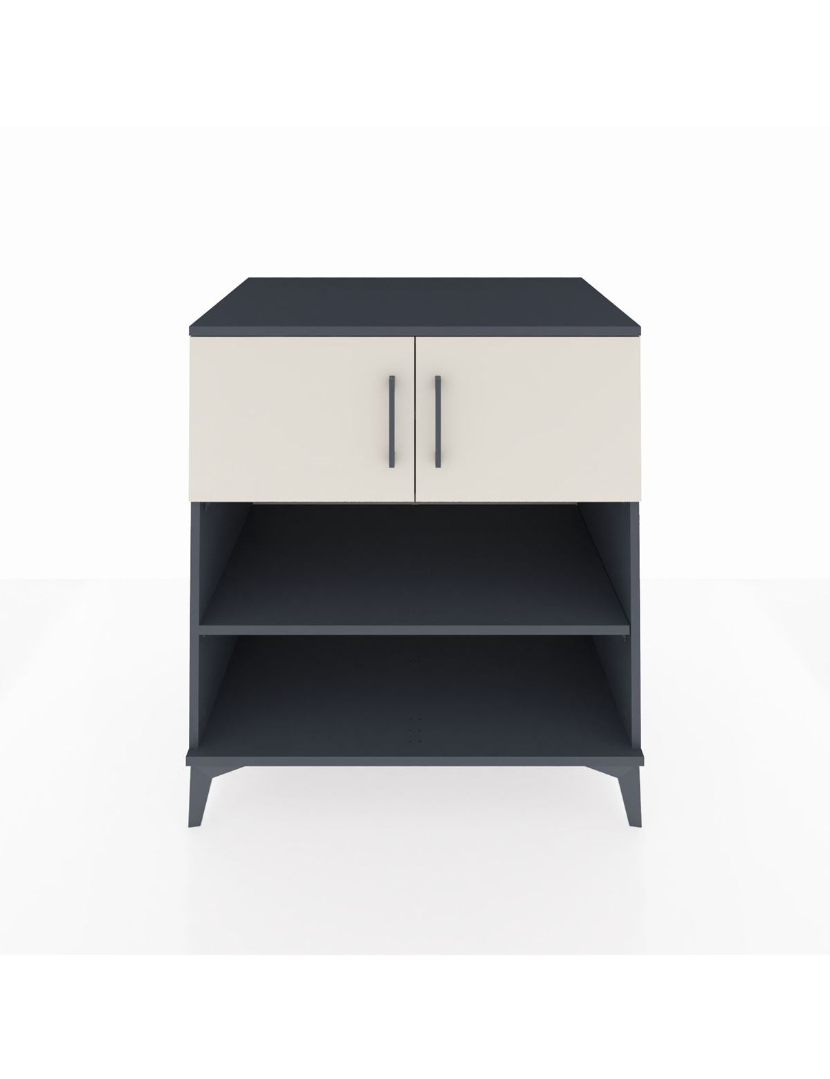 Kronos Şifonyer 3 Raflı 2 Kapaklı 88x59x96 Antrasit-Aytaşı