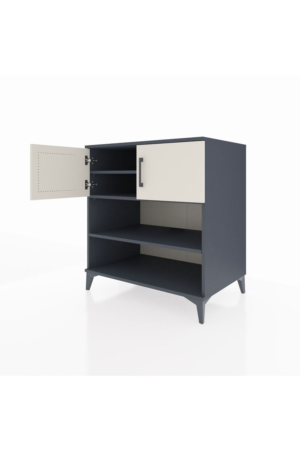 Kronos Şifonyer 3 Raflı 2 Kapaklı 88x59x96 Antrasit-Aytaşı