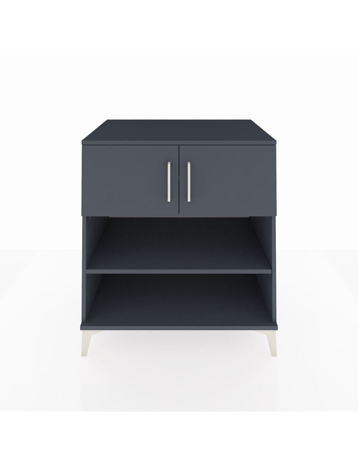 Kronos Şifonyer 3 Raflı 2 Kapaklı 88x59x96 Antrasit-Antrasit