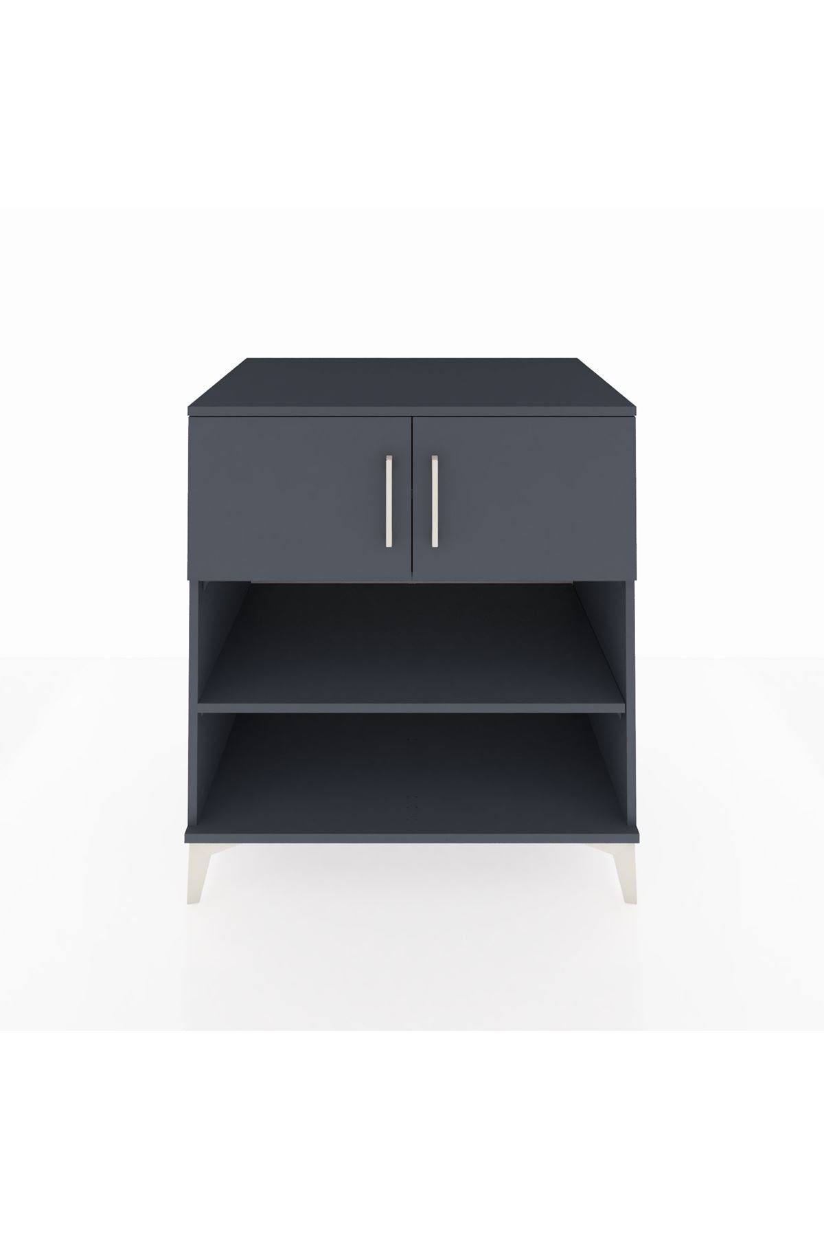 Kronos Şifonyer 3 Raflı 2 Kapaklı 88x59x96 Antrasit-Antrasit