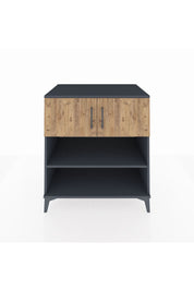 Kronos Şifonyer 3 Raflı 2 Kapaklı 88x59x96 Antrasit-Çam