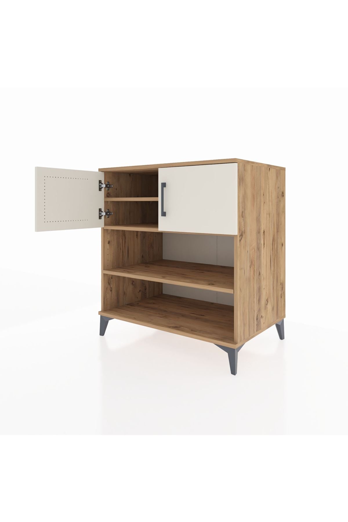 Kronos Şifonyer 3 Raflı 2 Kapaklı 88x59x96 Çam-Aytaşı