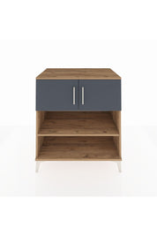 Kronos Şifonyer 3 Raflı 2 Kapaklı 88x59x96 Çam-Antrasit