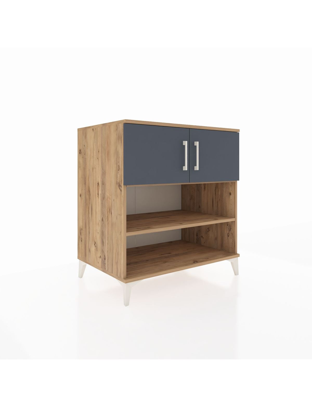 Kronos Şifonyer 3 Raflı 2 Kapaklı 88x59x96 Çam-Antrasit