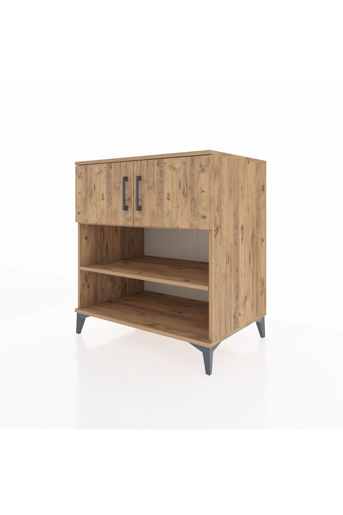 Kronos Şifonyer 3 Raflı 2 Kapaklı 88x59x96 Çam-Çam