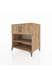 Kronos Şifonyer 3 Raflı 2 Kapaklı 88x59x96 Çam-Çam