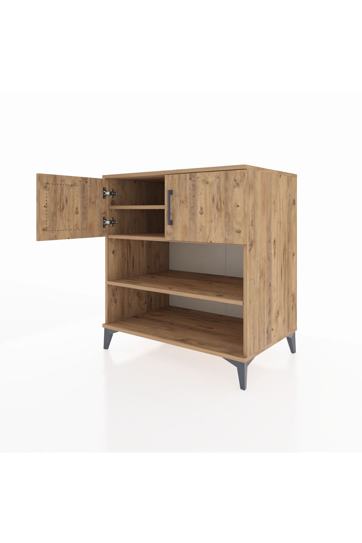 Kronos Şifonyer 3 Raflı 2 Kapaklı 88x59x96 Çam-Çam