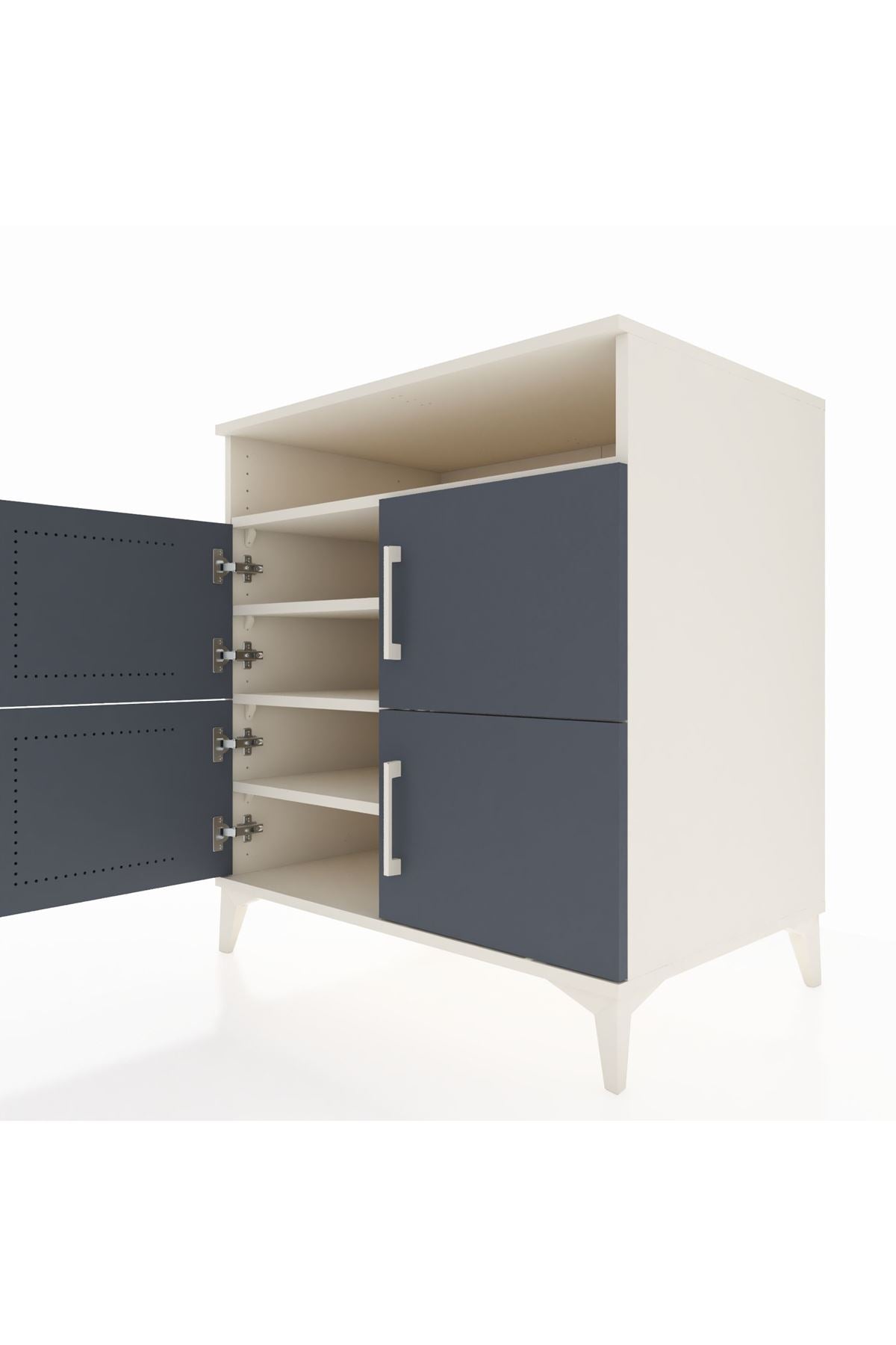 Kronos Şifonyer 4 Raflı 4 Kapaklı 88x59x96 Aytaşı-Antrasit