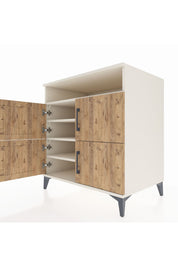 Kronos Şifonyer 4 Raflı 4 Kapaklı 88x59x96 Aytaşı-Çam