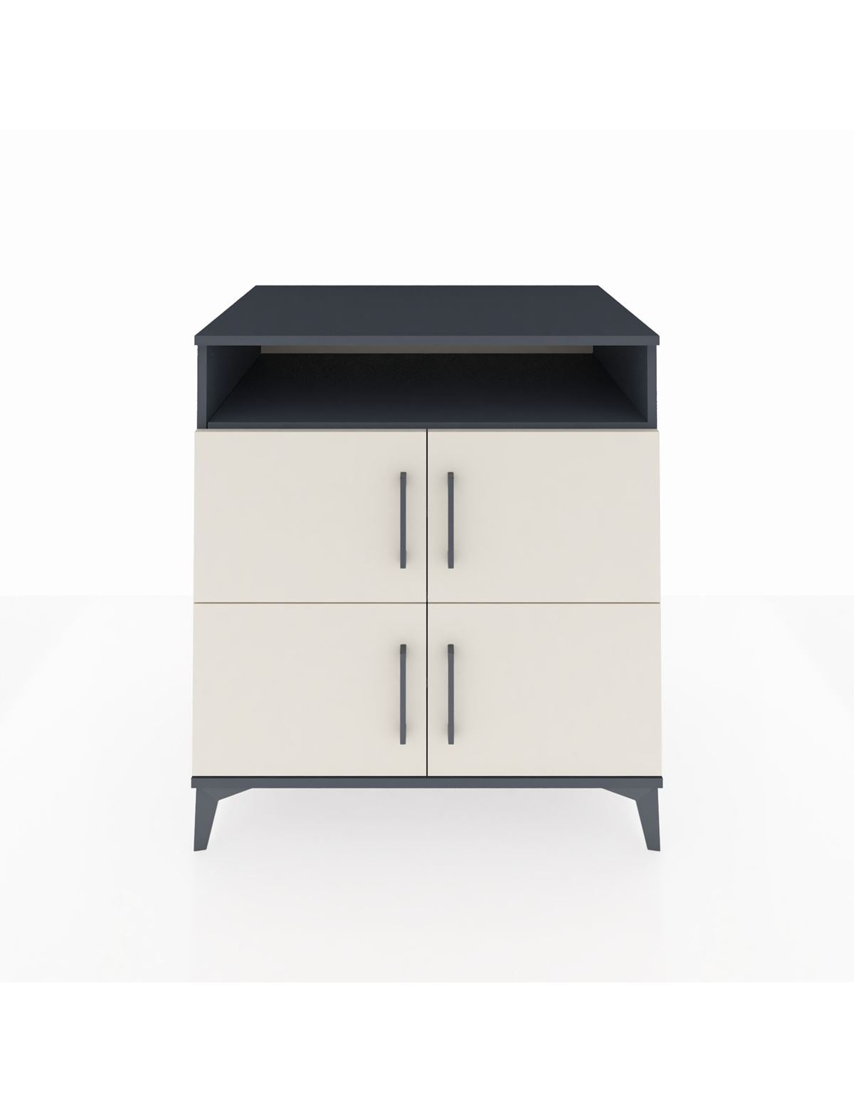 Kronos Şifonyer 4 Raflı 4 Kapaklı 88x59x96 Antrasit-Aytaşı