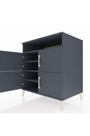 Kronos Şifonyer 4 Raflı 4 Kapaklı 88x59x96 Antrasit-Antrasit