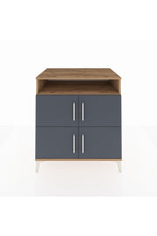 Kronos Şifonyer 4 Raflı 4 Kapaklı 88x59x96 Çam-Antrasit