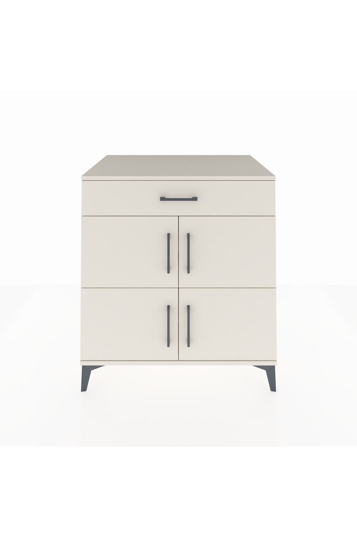 Kronos Şifonyer 3 Raflı Tek Çekmeceli 4 Kapaklı 88x59x96 Aytaşı-Aytaşı