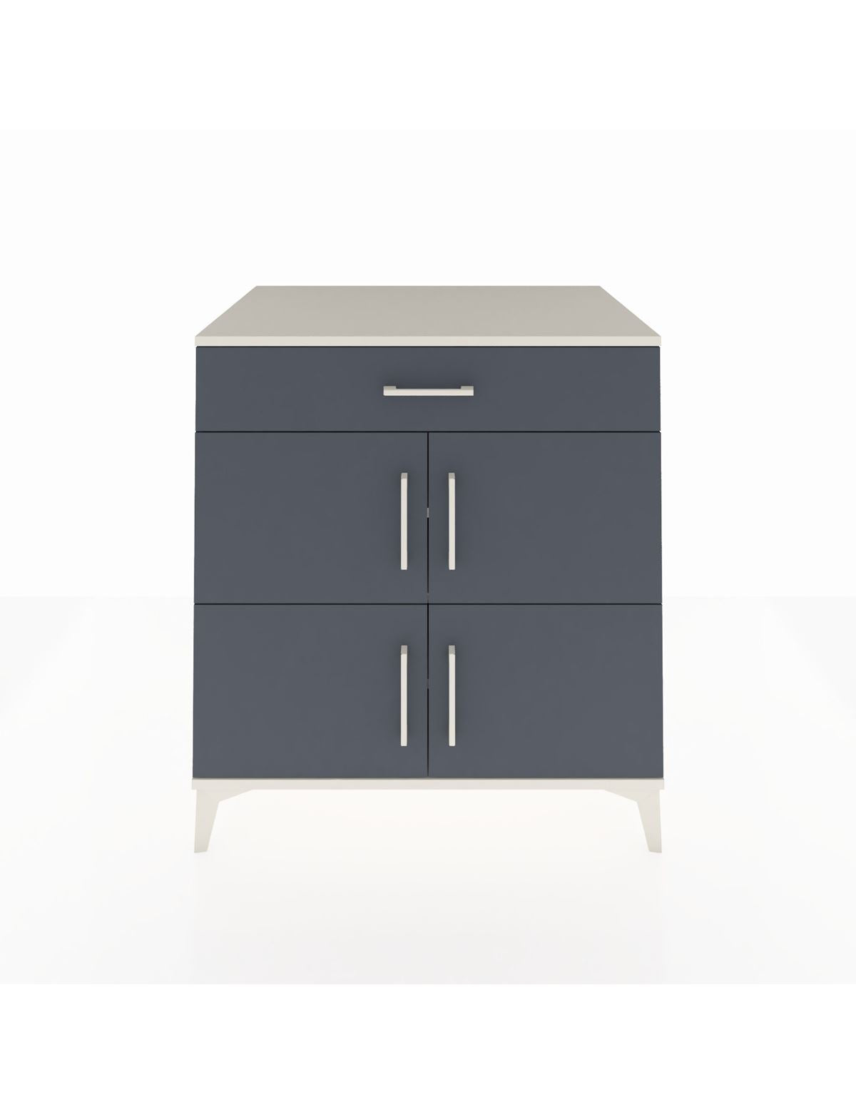 Kronos Şifonyer 3 Raflı Tek Çekmeceli 4 Kapaklı 88x59x96 Aytaşı-Antrasit