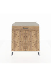 Kronos Şifonyer 3 Raflı Tek Çekmeceli 4 Kapaklı 88x59x96 Aytaşı-Çam