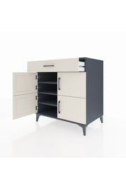 Kronos Şifonyer 3 Raflı Tek Çekmeceli 4 Kapaklı 88x59x96 Antrasit-Aytaşı