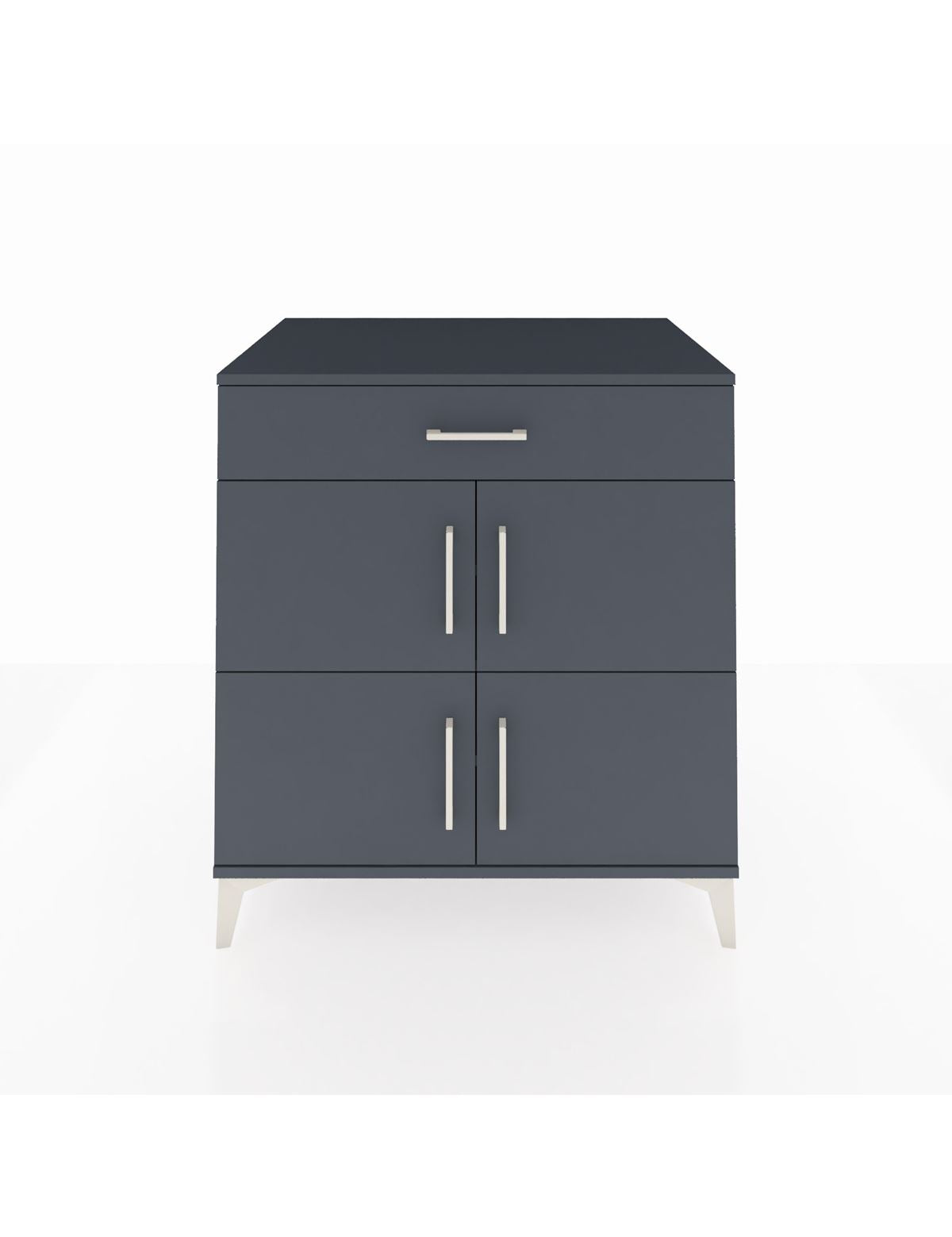 Kronos Şifonyer 3 Raflı Tek Çekmeceli 4 Kapaklı 88x59x96 Antrasit-Antrasit