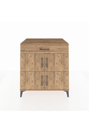 Kronos Şifonyer 3 Raflı Tek Çekmeceli 4 Kapaklı 88x59x96 Çam-Çam