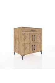 Kronos Şifonyer 3 Raflı Tek Çekmeceli 4 Kapaklı 88x59x96 Çam-Çam