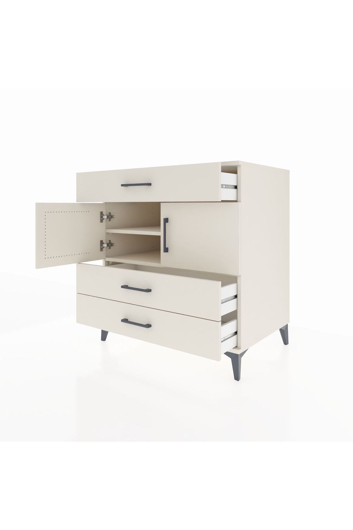 Kronos Şifonyer 2 Raflı 3 Çekmeceli 2 Kapaklı 88x59x96 Aytaşı-Aytaşı