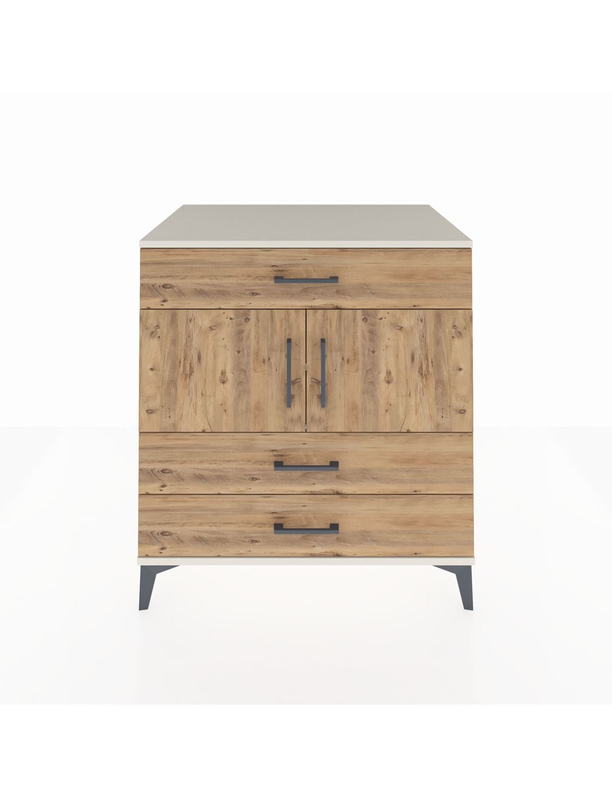 Kronos Şifonyer 2 Raflı 3 Çekmeceli 2 Kapaklı 88x59x96 Aytaşı-Çam