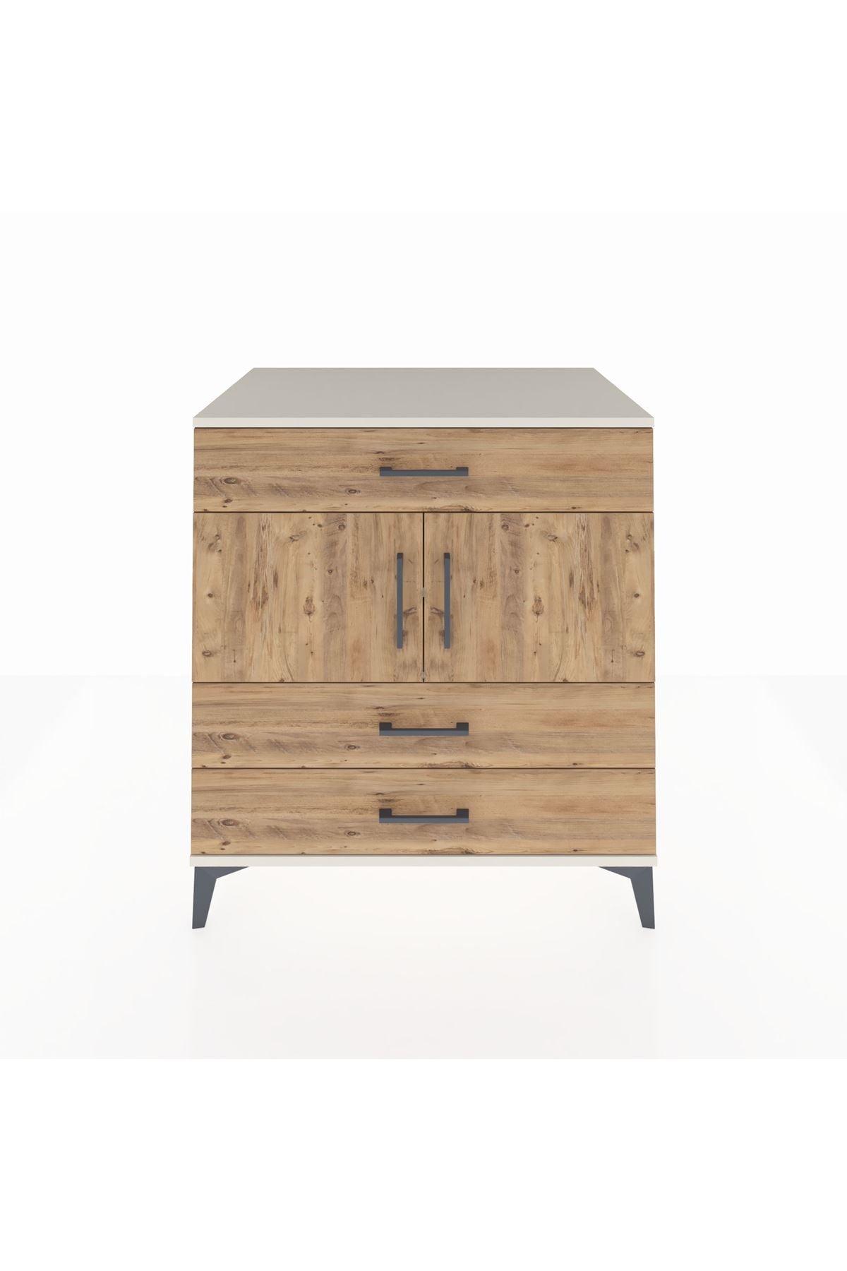 Kronos Şifonyer 2 Raflı 3 Çekmeceli 2 Kapaklı 88x59x96 Aytaşı-Çam