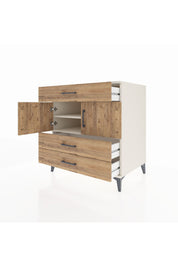 Kronos Şifonyer 2 Raflı 3 Çekmeceli 2 Kapaklı 88x59x96 Aytaşı-Çam