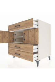 Kronos Şifonyer 2 Raflı 3 Çekmeceli 2 Kapaklı 88x59x96 Aytaşı-Çam