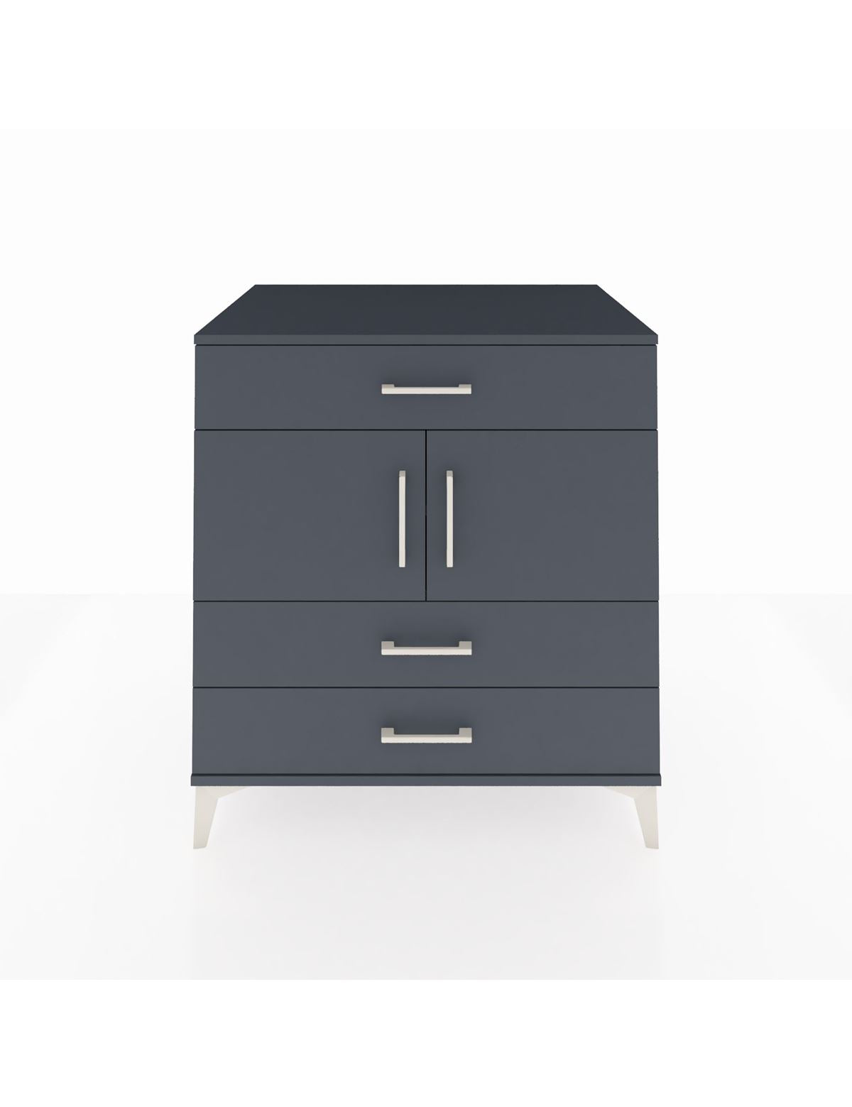 Kronos Şifonyer 2 Raflı 3 Çekmeceli 2 Kapaklı 88x59x96 Antrasit-Antrasit