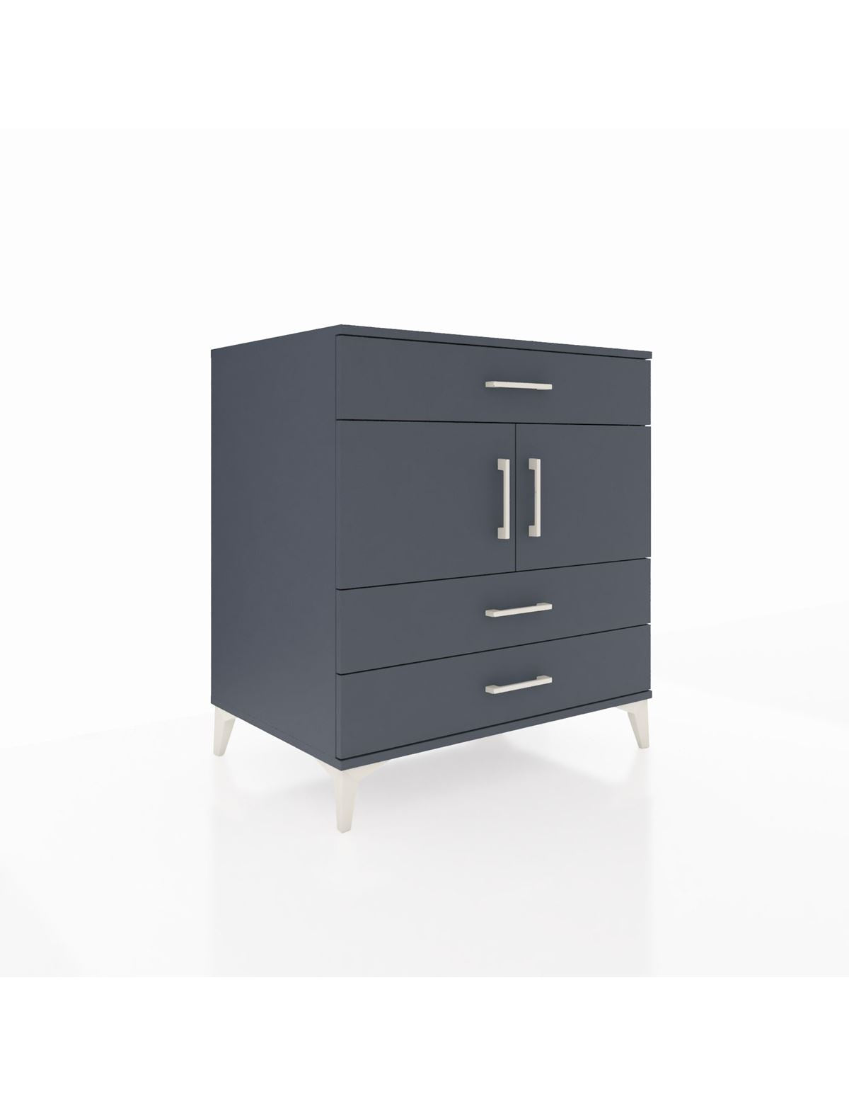 Kronos Şifonyer 2 Raflı 3 Çekmeceli 2 Kapaklı 88x59x96 Antrasit-Antrasit