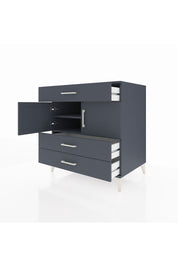 Kronos Şifonyer 2 Raflı 3 Çekmeceli 2 Kapaklı 88x59x96 Antrasit-Antrasit