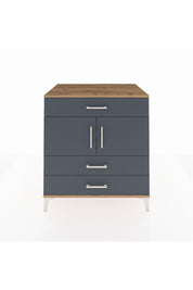 Kronos Şifonyer 2 Raflı 3 Çekmeceli 2 Kapaklı 88x59x96 Çam-Antrasit