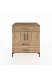 Kronos Şifonyer 2 Raflı 3 Çekmeceli 2 Kapaklı 88x59x96 Çam-Çam