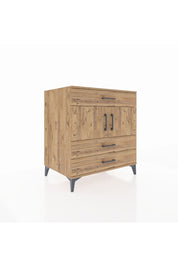 Kronos Şifonyer 2 Raflı 3 Çekmeceli 2 Kapaklı 88x59x96 Çam-Çam