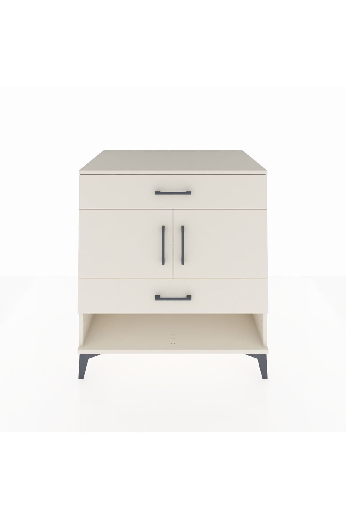 Kronos Şifonyer 2 Raflı 2 Çekmeceli 2 Kapaklı 88x59x96 Aytaşı-Aytaşı