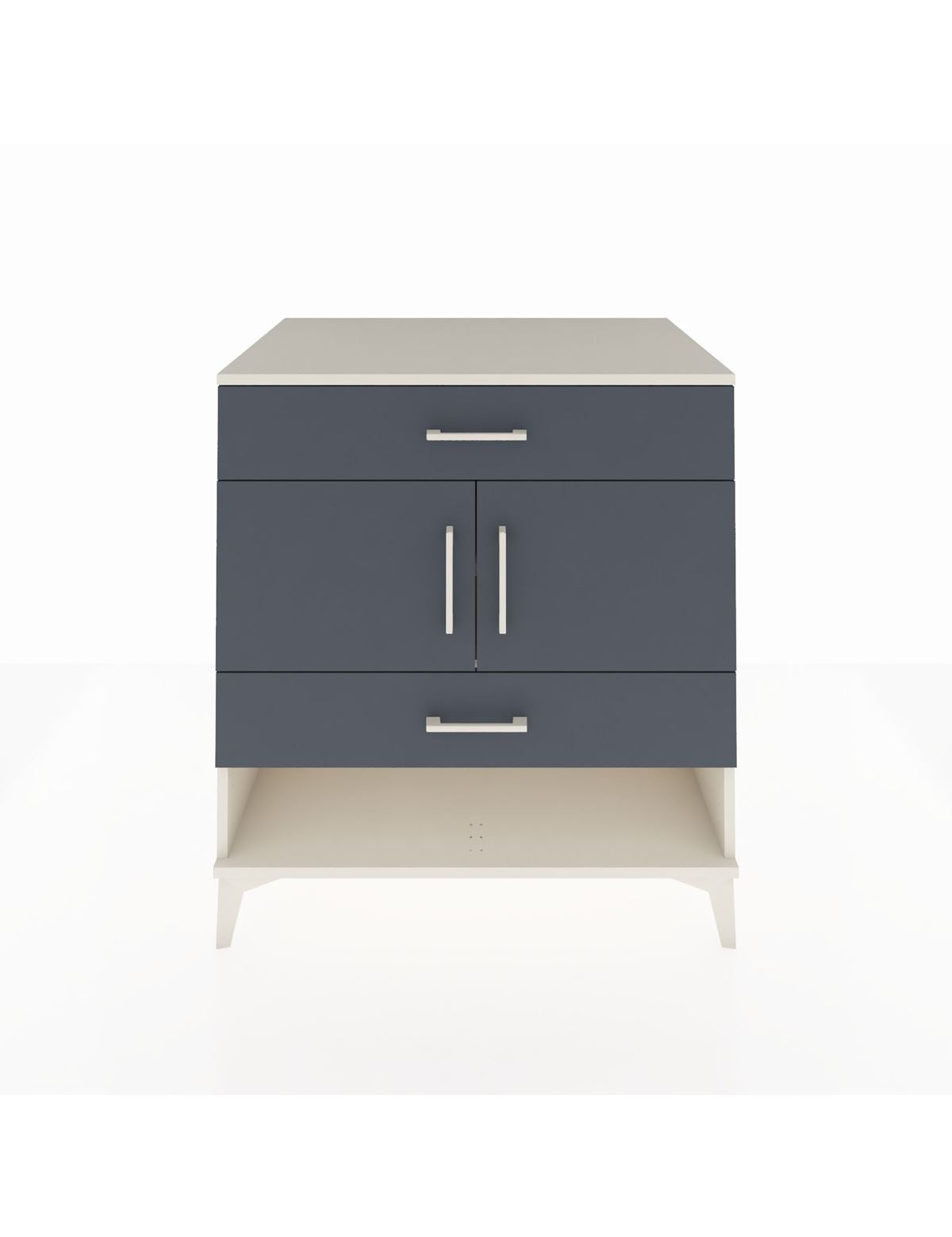 Kronos Şifonyer 2 Raflı 2 Çekmeceli 2 Kapaklı 88x59x96 Aytaşı-Antrasit